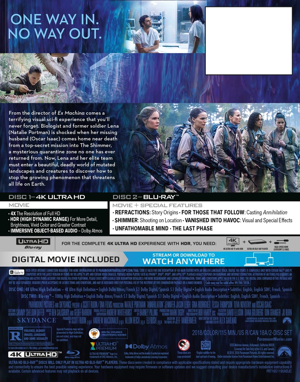 Annihilation (2018) 4k SteelBook