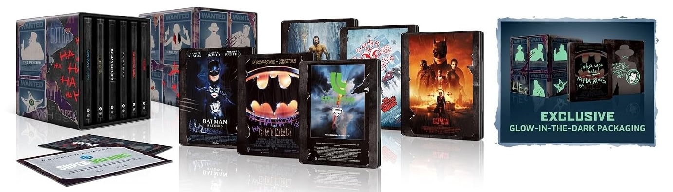 DC Villains 6-Film Limited Edition SteelBook Library Case Amazon Exclusive
