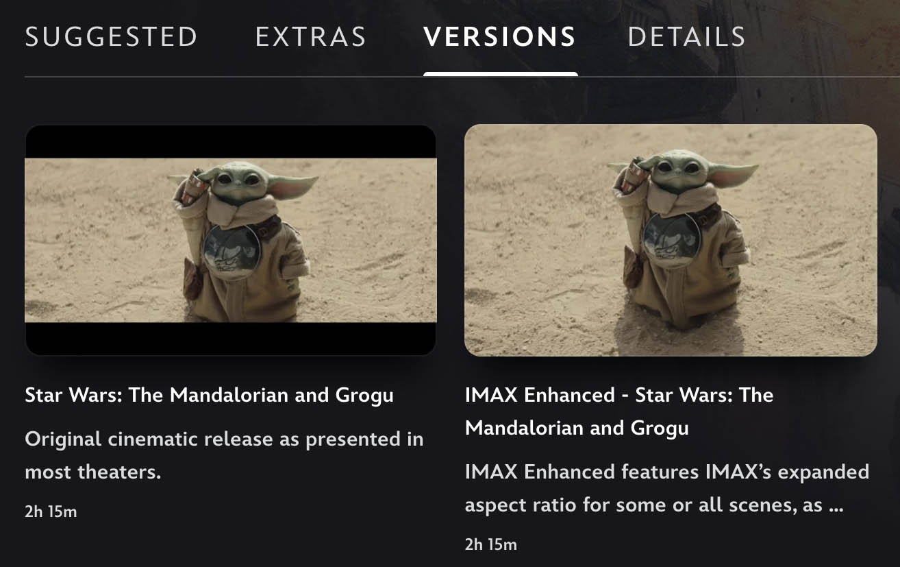 The Mandalorian and Grogu IMAX Enhanced Disney+