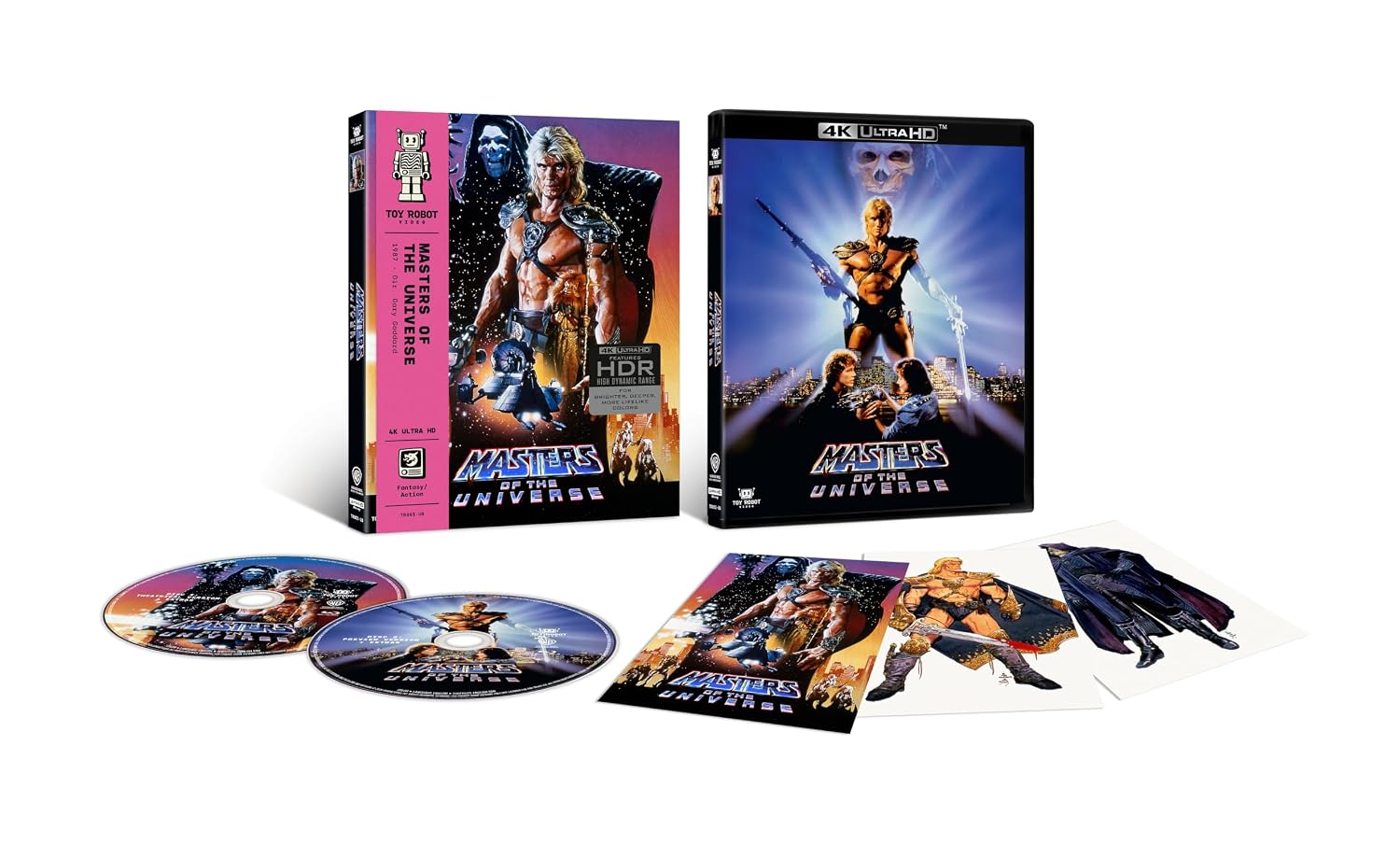 Masters of the Universe 1987 4k Blu-ray Toy Robot open