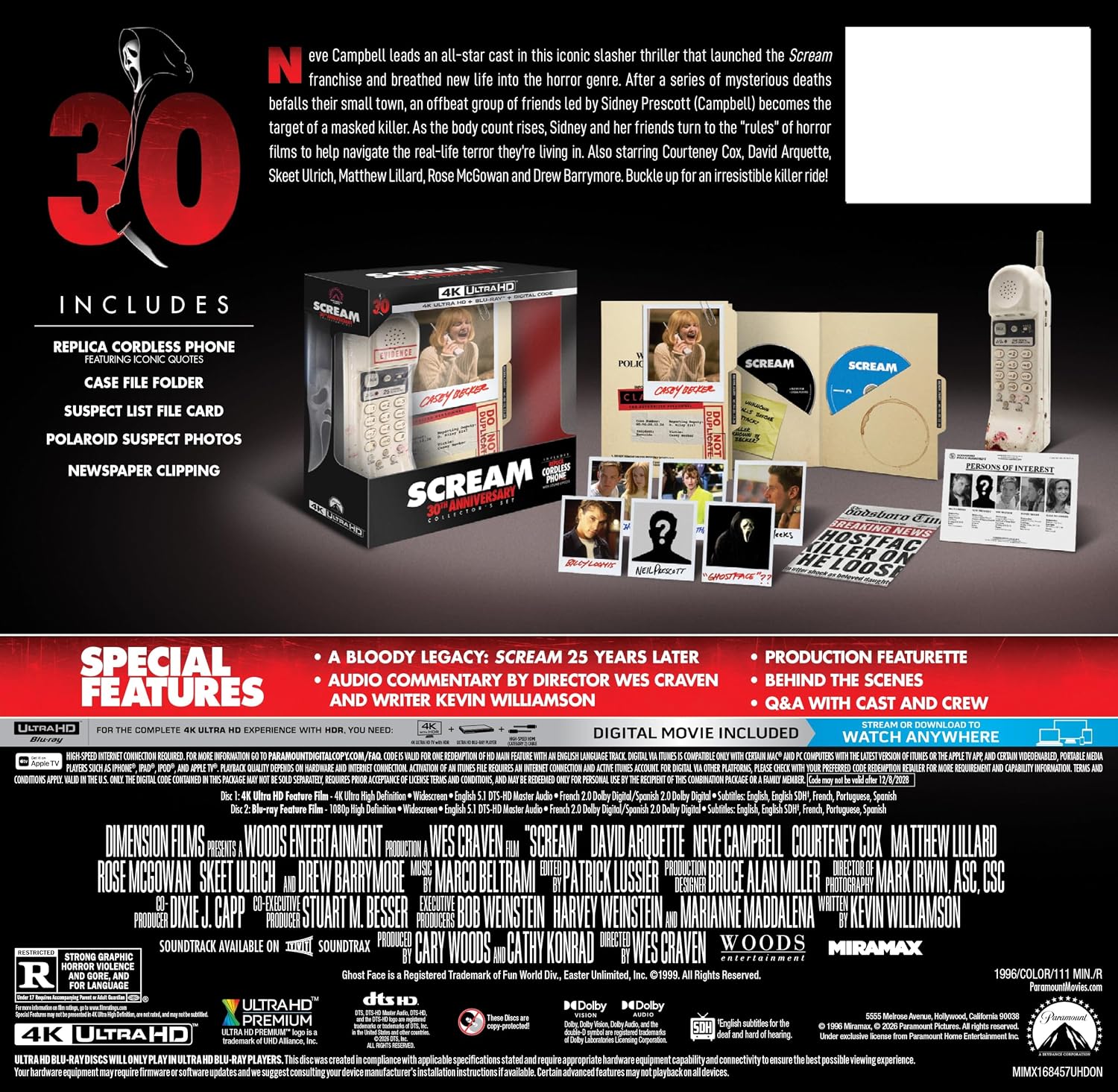 Scream 1996 - 30th Anniversary Edition Amazon Exclusive specs