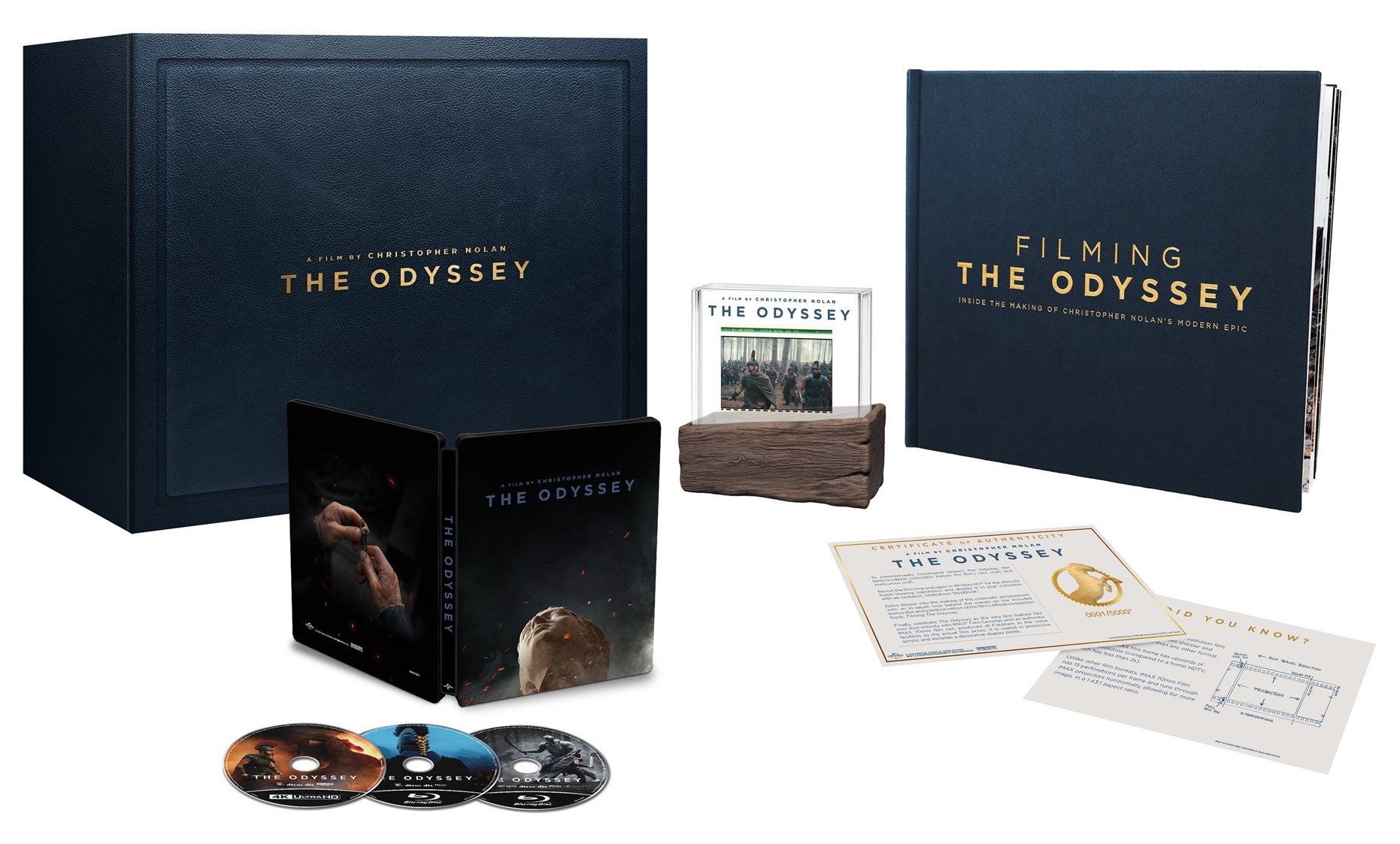 The Odyssey 4k UHD Premium SteelBook open