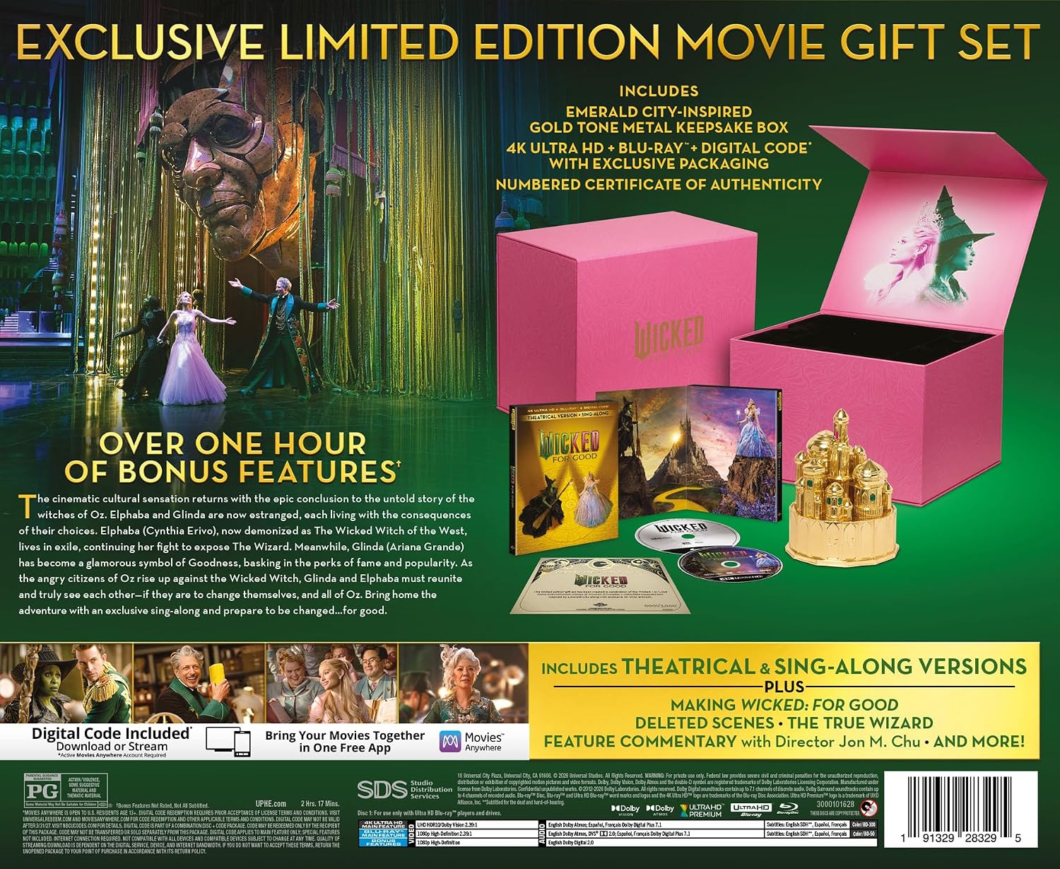 Wicked- For Good 2025 Limited Edition Movie Gift Set Amazon Exclusive specs